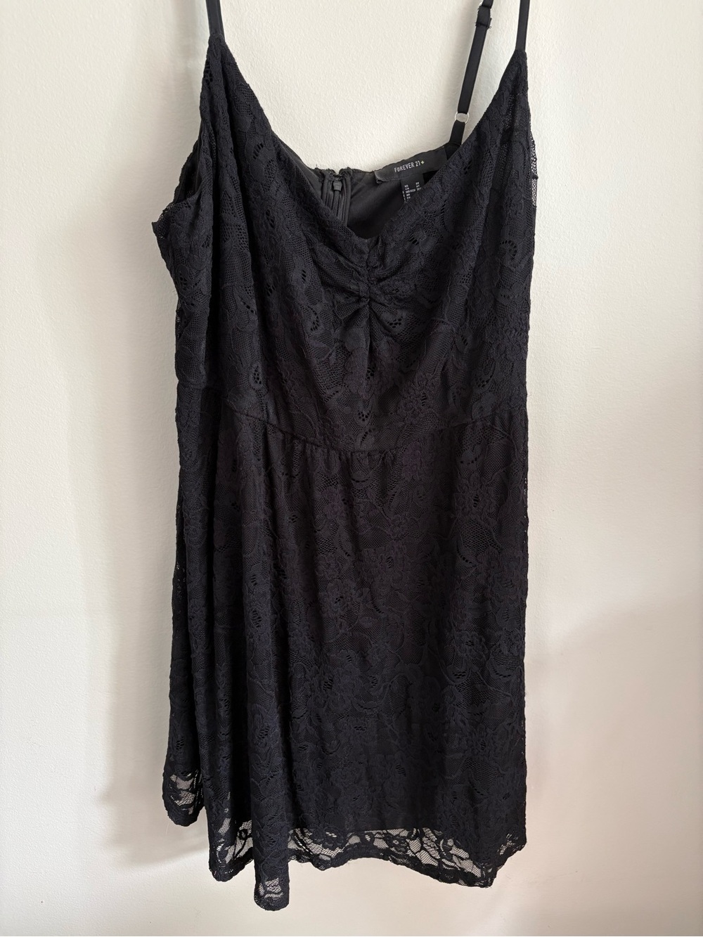 Forever 21 Black Lace Midi Slip Dress